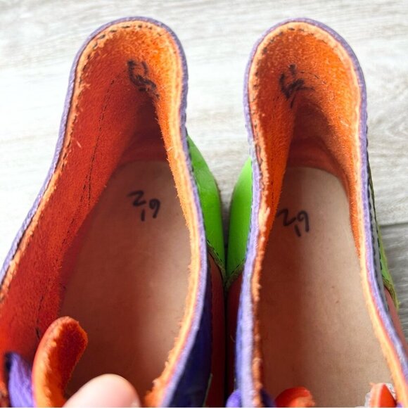 Soletech Hand Painted  Soft Leather Design Lace Up Shoes - Picture 10 of 14